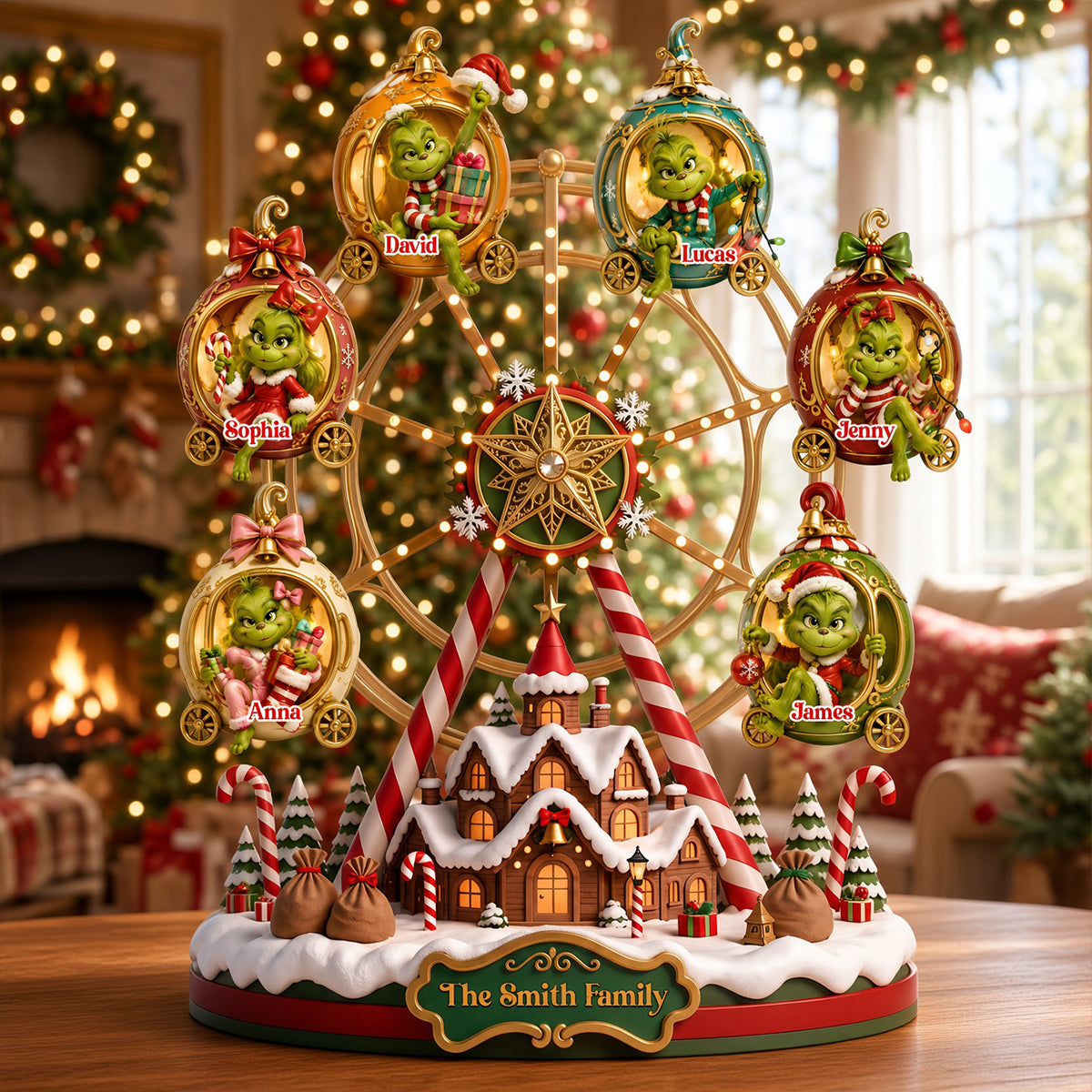 Kids Ferris Wheel Christmas Acrylic Light Box - Personalized Gifts For Christmas 04patn210826-Homacus
