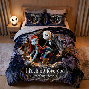 Spooky Couple Quilt Bedding Set Personalized Gifts 07TGDT081225-Homacus