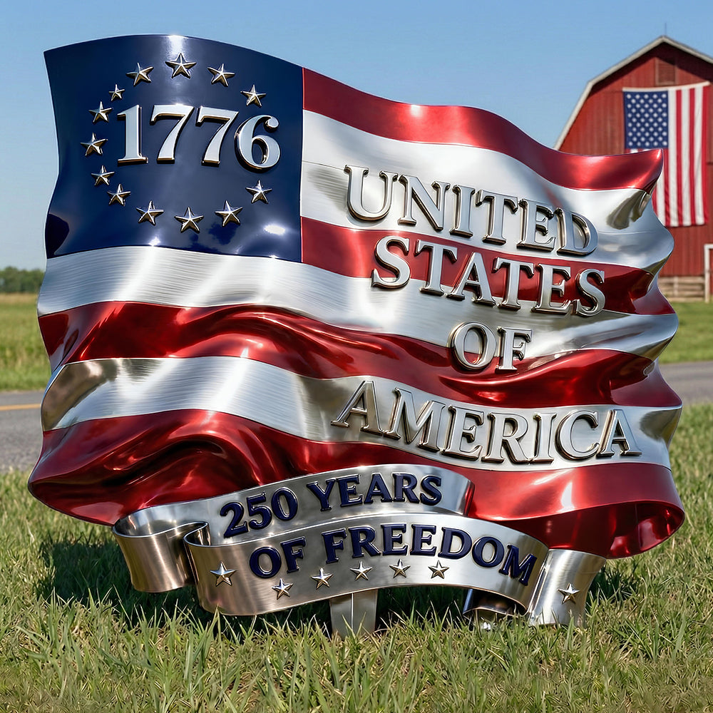 Proud Flag Metal Sign, Personalized Gifts For Patriots 02qhdt260226-Homacus