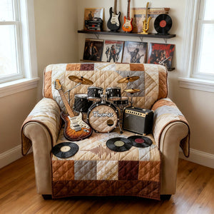 Rock & Roll Spirit Sofa Cover - Personalized Gifts For Rock Lovers 05NALU270126-Homacus