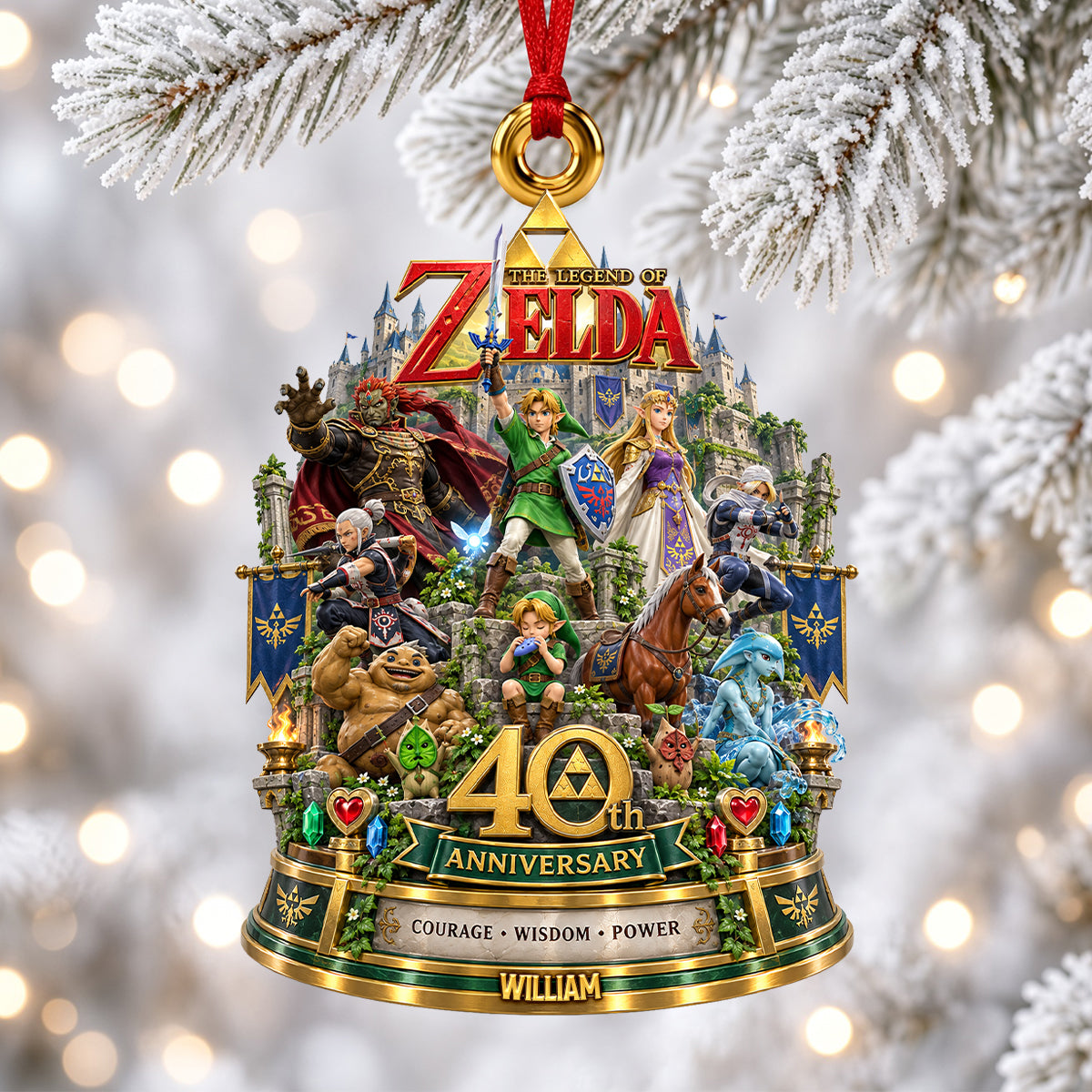 Personalized 40th Anniversary Christmas Ornament - A Legendary Adventure 07OHDH170926