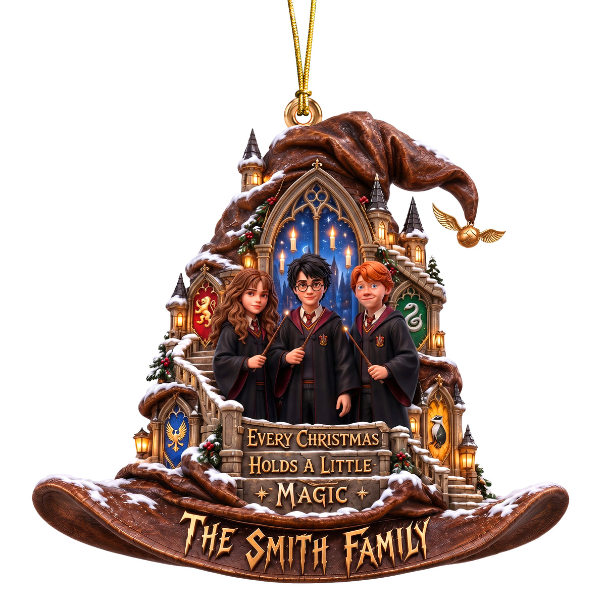Mystical Academy Hat Ornament - Personalized Christmas Gifts For Fantasy Lovers 05HAQN190926