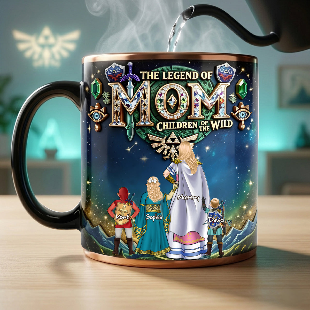 Legendary Mom Energy Magic Ceramic Coffee Mug - Personalized Gifts For Mom 05OHLU080426-Homacus