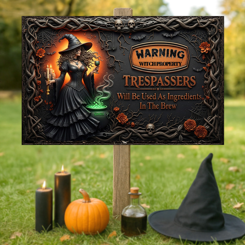 Witch Metal Sign - Personalized Gifts For Witch Fan 01pgmg180725-Homacus