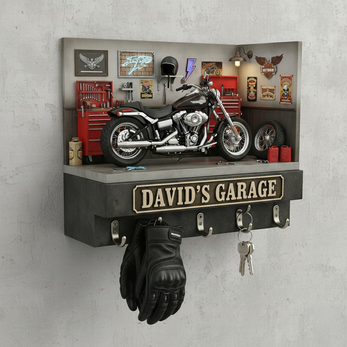 Motorcycle Key Hanger - Personalized Gifts For Motorcycle Lovers 01naqn151225-Homacus