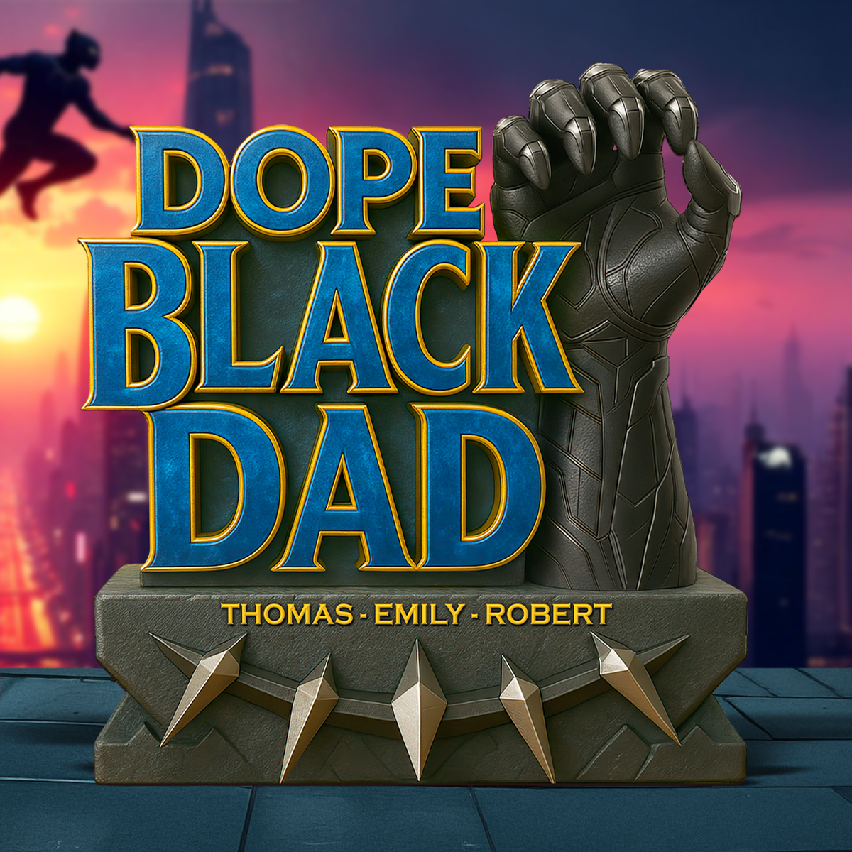 Dope Black Dad Plaque Personalized Gifts For Dad 02hupu020525-Homacus