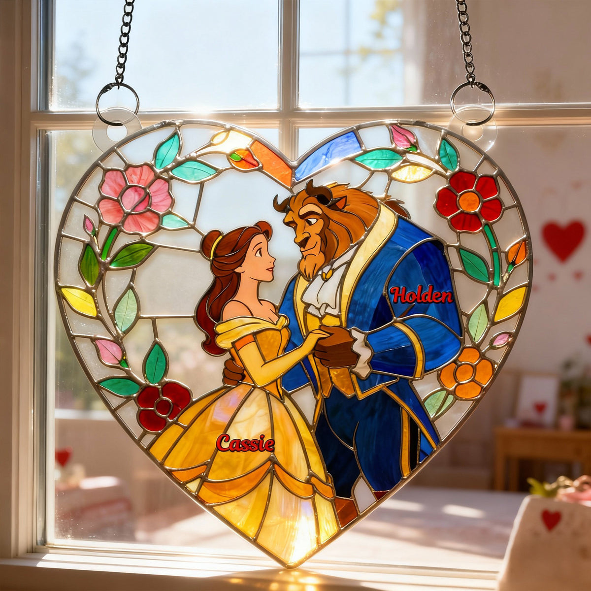 Romantic Couple Suncatcher Ornament Personalized Gifts For Couple 04HYMG090126-Homacus