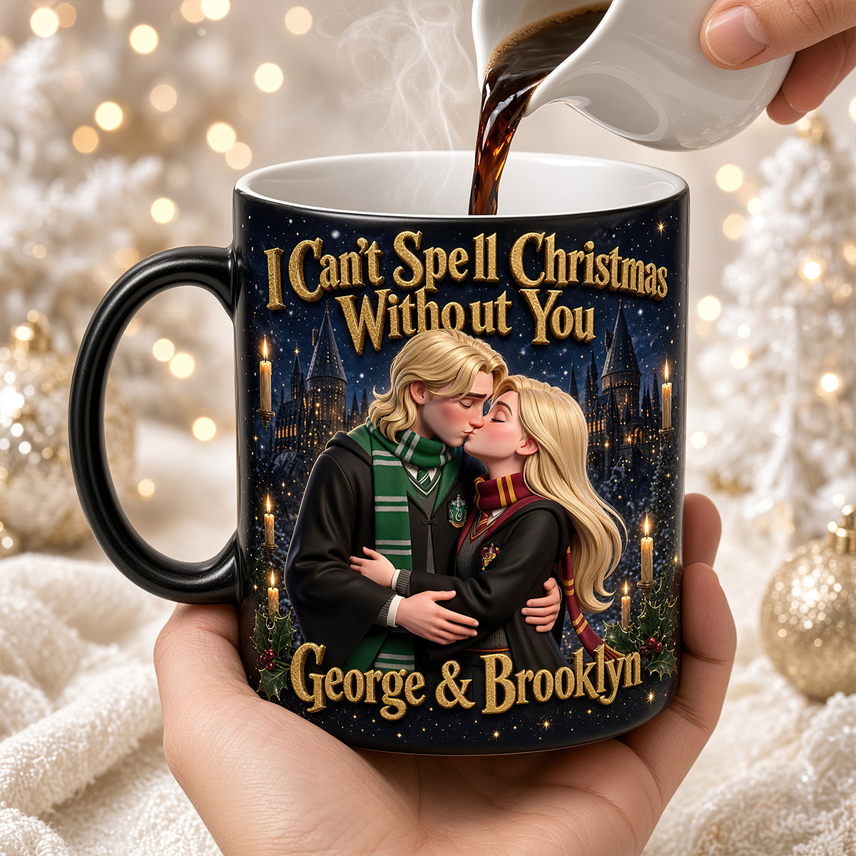 Fantasy Schoolhouse Couple Magic Coffee Mug - Personalized Gifts For Couples 04HUDT190926