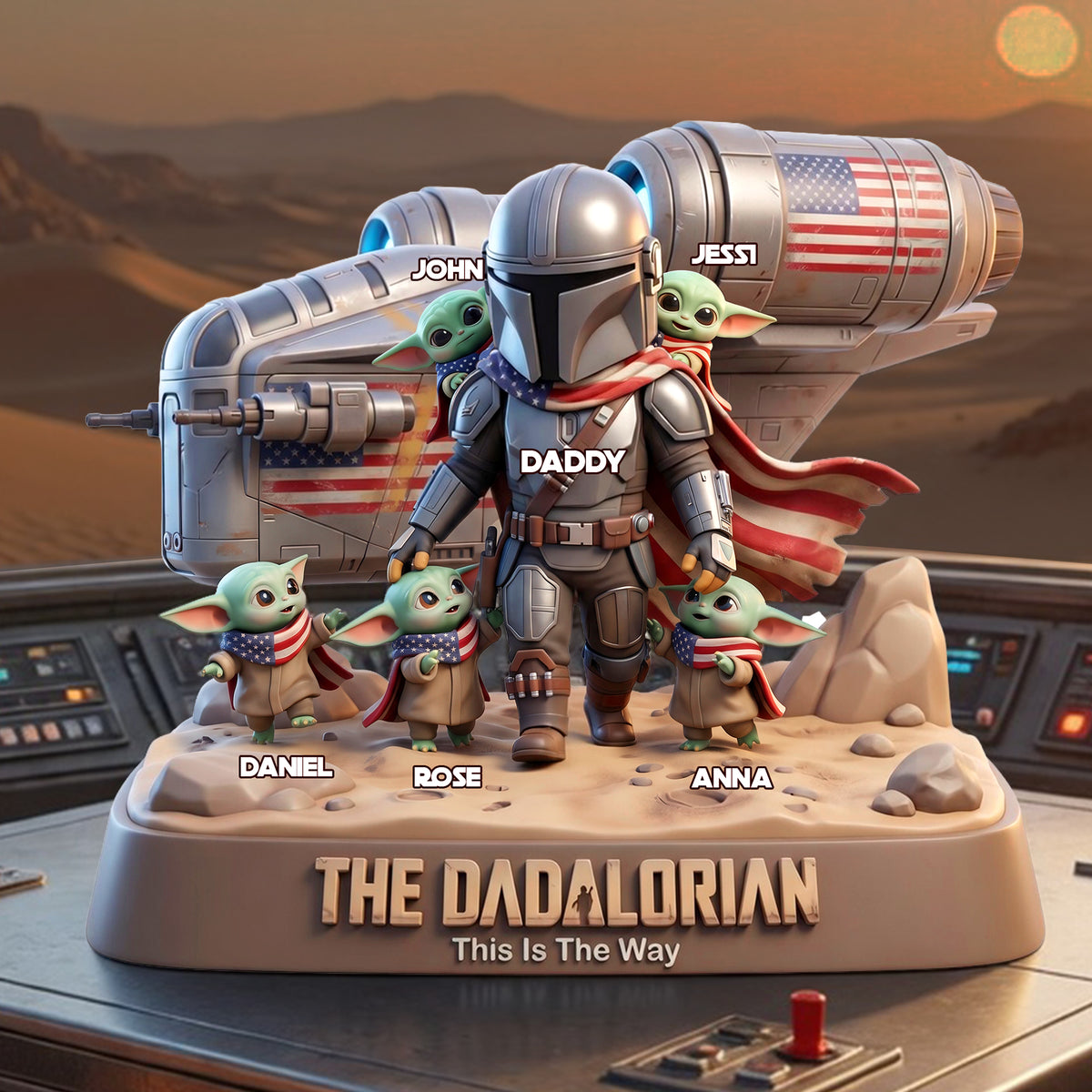 Space Warrior Dad Acrylic Plaque - Personalized Gifts For Dads 04NALU020526-Homacus