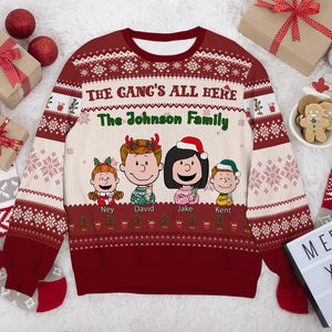 Personalized Gifts For Family Christmas Ugly Sweater 03KALU160924HG-Homacus