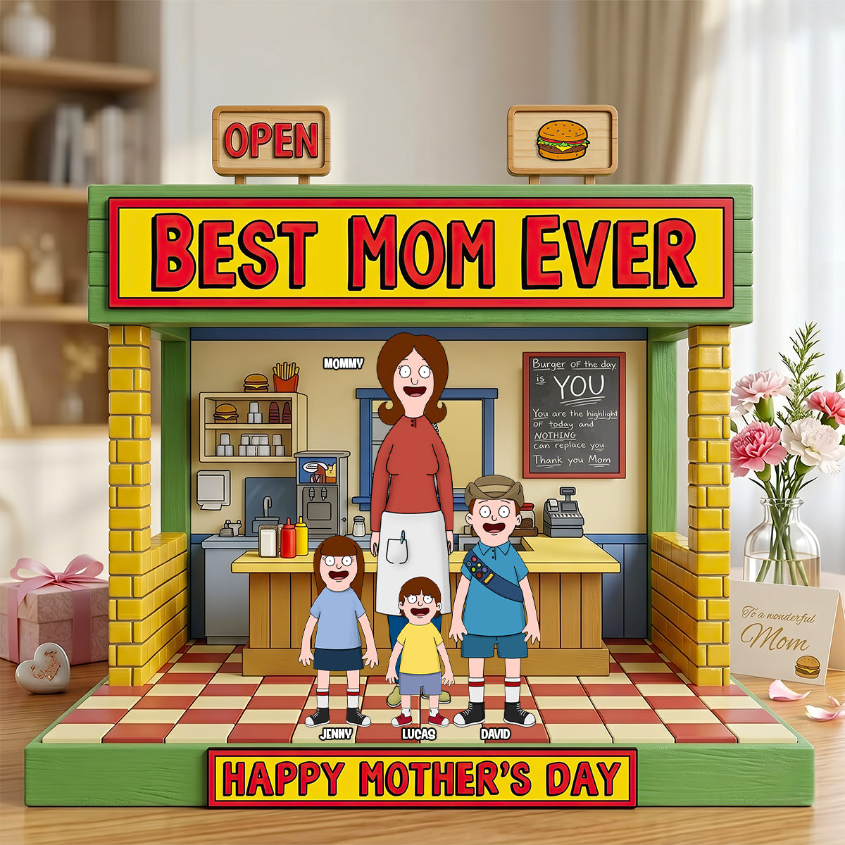 Best Mom Ever Acrylic Plaque - Personalized Gifts For Mothers 02hutn180426-Homacus