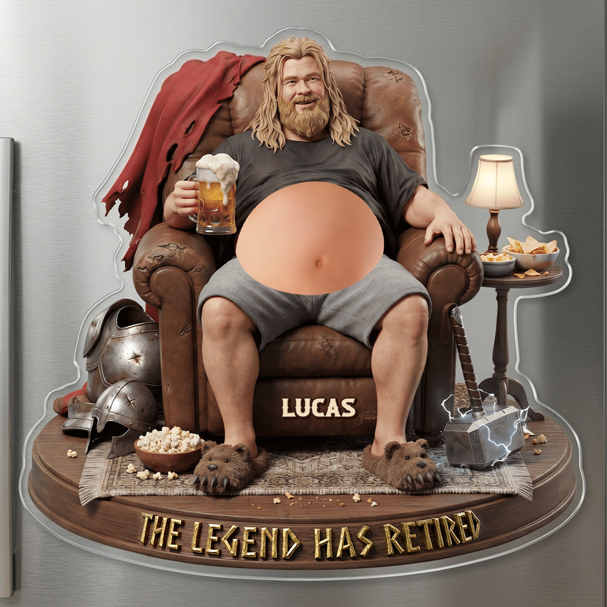 The Legend Has Retired Anti-collision Acrylic Fridge Magnet - Personalized Gifts 04natn190626-Homacus