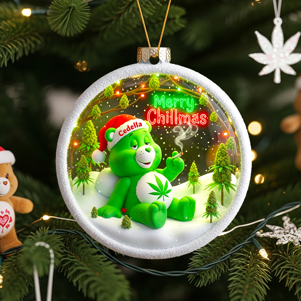 Merry Chillmas Ornament Personalized Gifts For Smokers 02TODT150825-Homacus