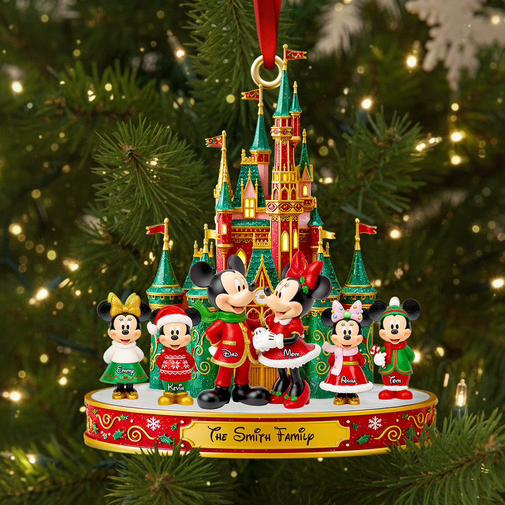 Magical Family Christmas Castle Ornament - Personalized Gifts For Family 04PGDT061025-Homacus