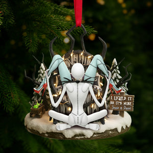Naughty Skull Couple Ornament - Personalized Christmas Gift For Couples 02TGLU230925-Homacus