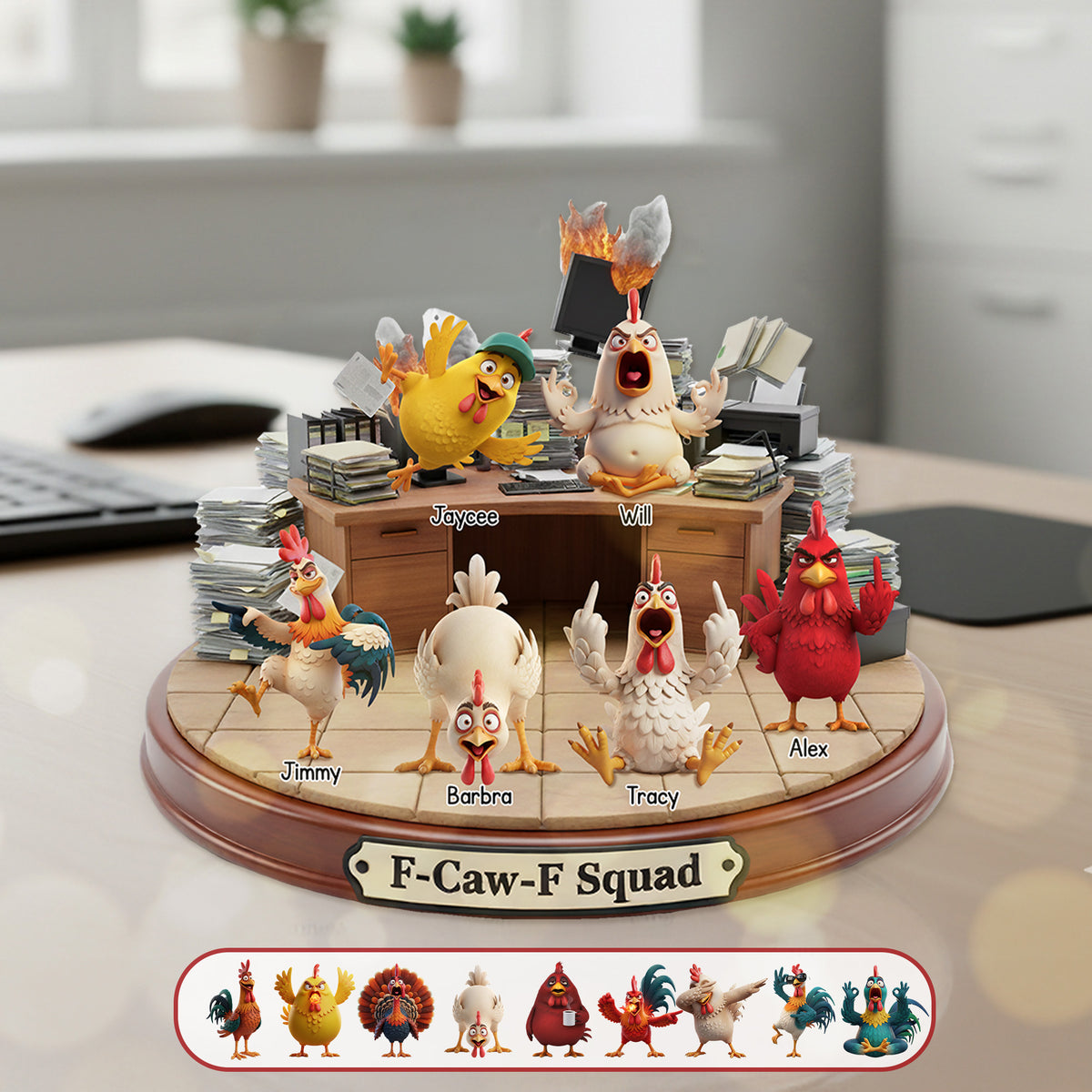 F-Caw-F Squad Coworker Acrylic Plaque - Personalized Gifts For Coworkers 02ohmg011225-Homacus