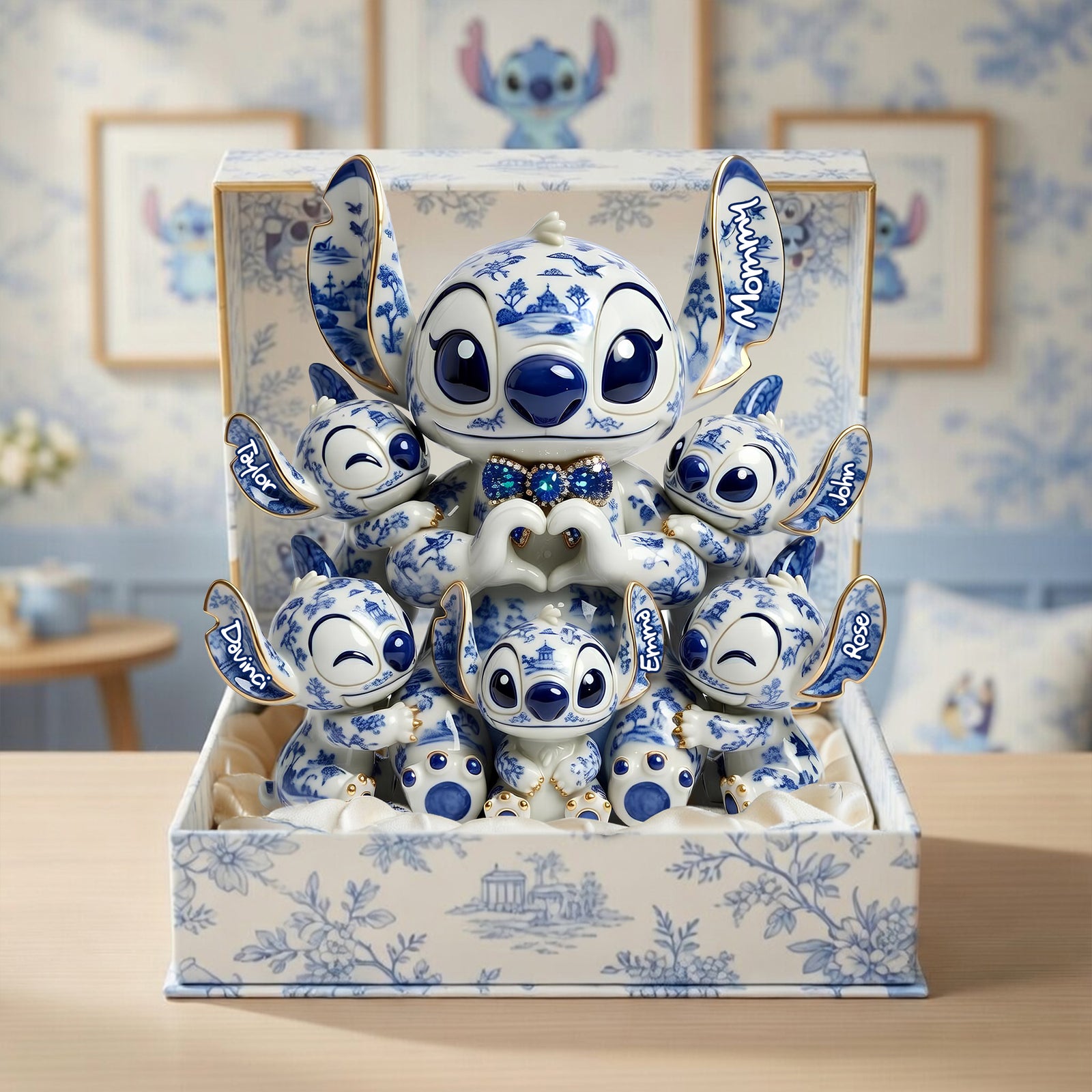Cute Mother Toile De Jouy Pattern Acrylic Plaque - Personalized Gifts For Moms 04ohlu010426-Homacus