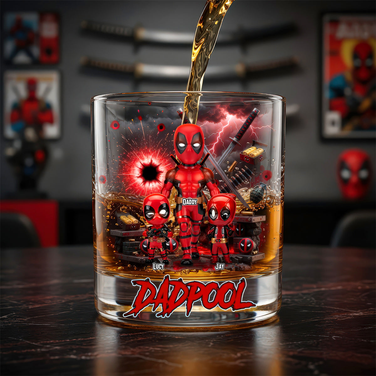 Funny Hero Dad Glass Mug Personalized Gifts For Dad 02OHDH220526-Homacus