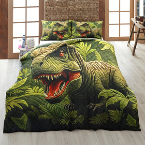 Personalized Gifts For Dinosaur Lover Quilt Bed Set, Majestic T-Rex 01qhqn200125-Homacus