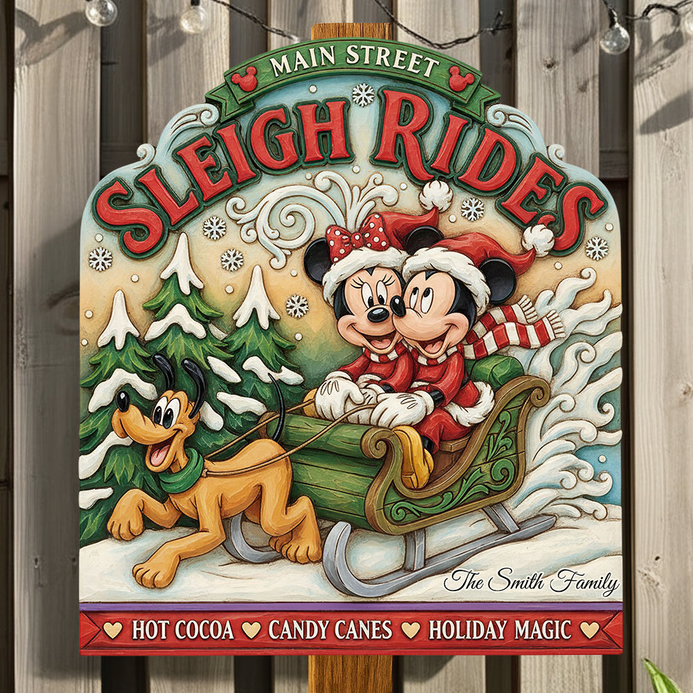 Jolly Couple On Sleigh Ride Wood Sign, Christmas Gifts For Couple 04qhdt160925-Homacus
