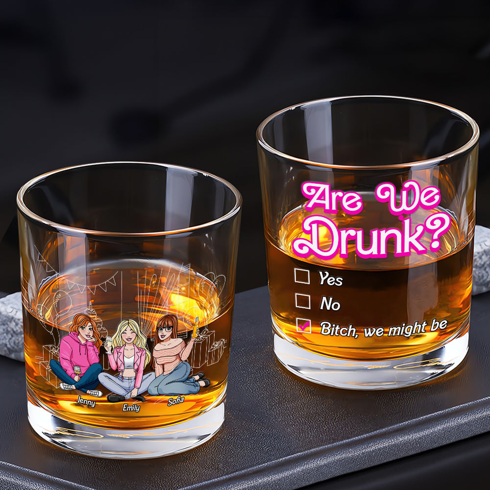 Personalized Gifts For Besties 11oz Round Whiskey Glass Drinking Girls 02OHMH150125HH-Homacus