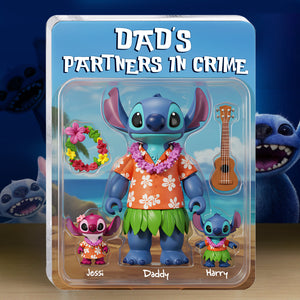 Dad & Little Blue Aliens Acrylic Plaque - Personalized Gift For Father 02QHLU010525-Homacus