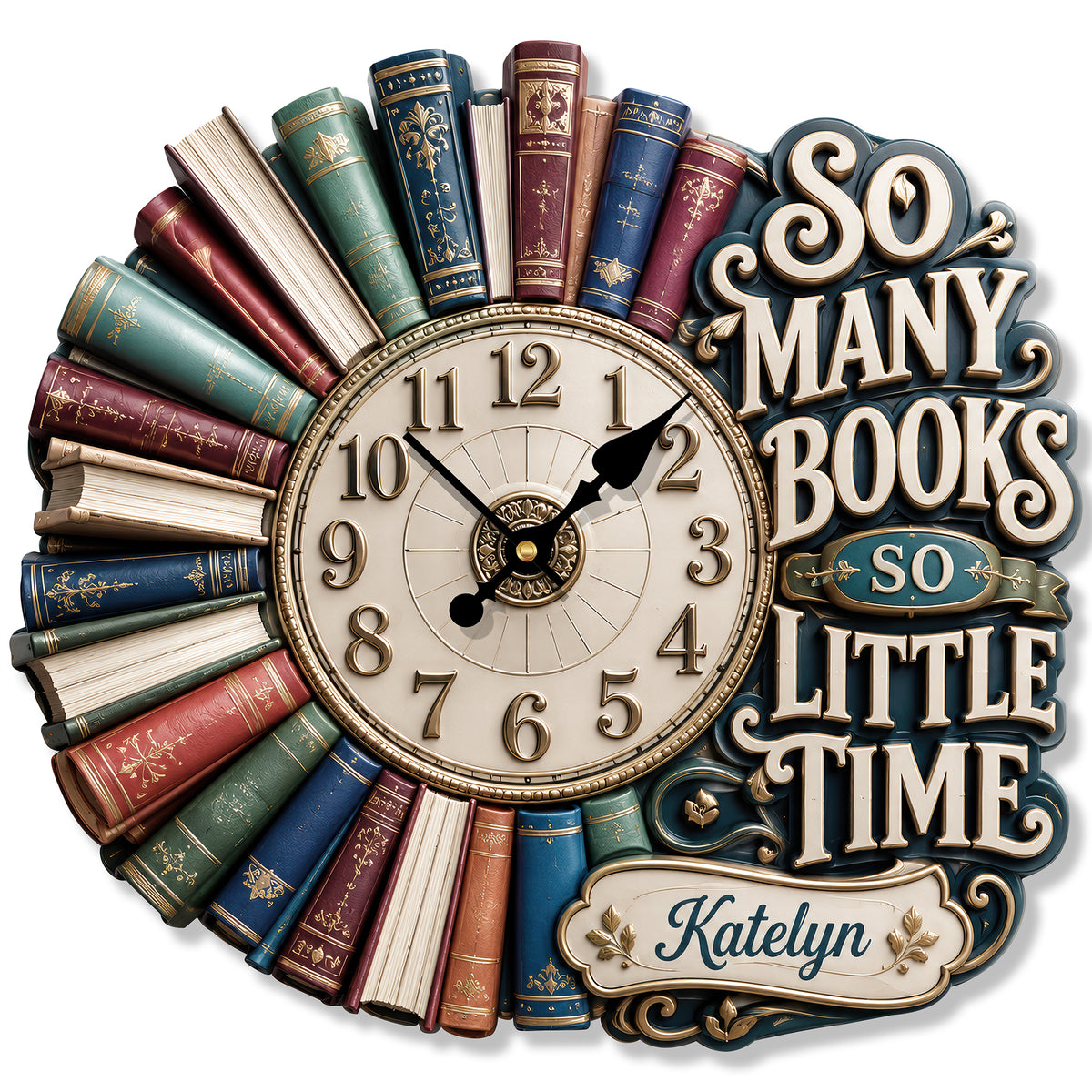 So Many Books So Little Time Hanging Wall Clock - Personalized Gifts For Book Lovers 03huqn220626