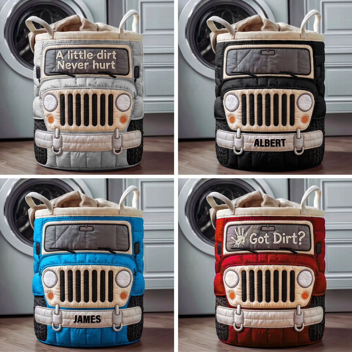 Dirt Journey Quilted Laudry Basket - Personalized Gifts For Off-road Lovers 06qhqn140726-Homacus