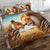 Personalized Gifts For Couple Quilt Bed Set, Romantic Lion Couple King & Queen 01QHMH251224-Homacus