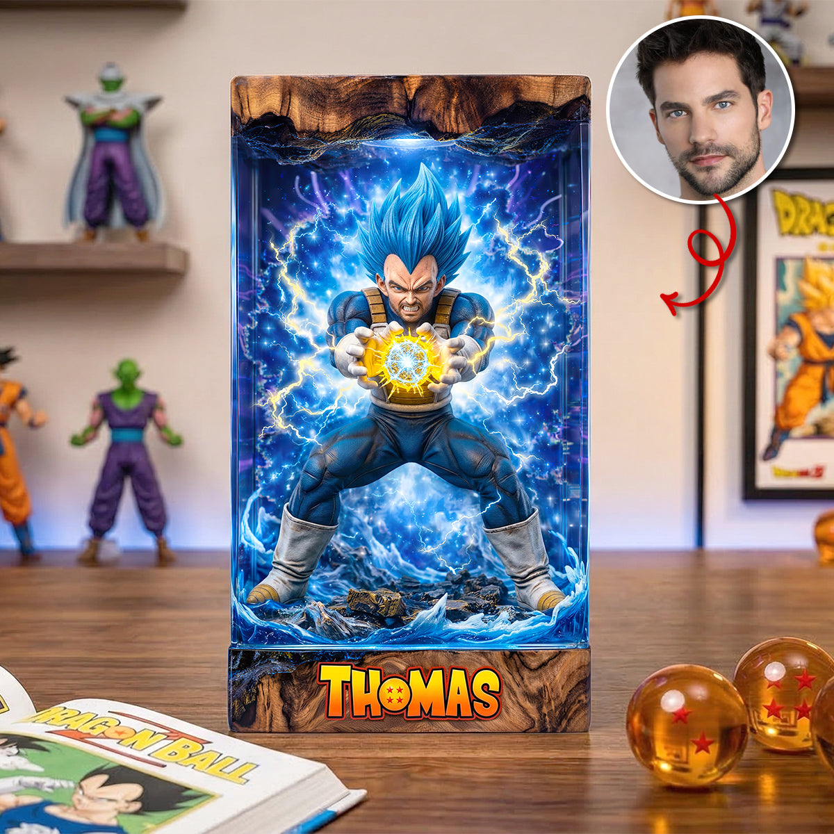 Thunder Power Fighter Shaped Plaque - Personalized Custom Photo Gift 02HUTN180326-Homacus