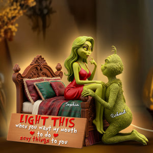 Cheeky Green Monster Couple Acrylic Light Box - Personalized Gifts For Couples 01KIQN061125-Homacus