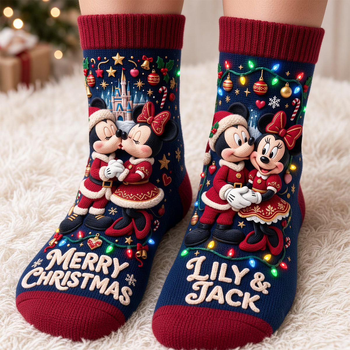 Lovely Kiss Socks - Personalized Christmas Gifts For Couple 05tydh180926