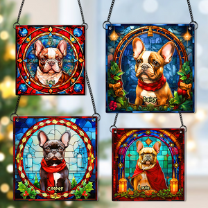 Personalized Christmas Gifts For Dog Lovers Suncatcher Ornament French Bulldog 03hupu100924-Homacus