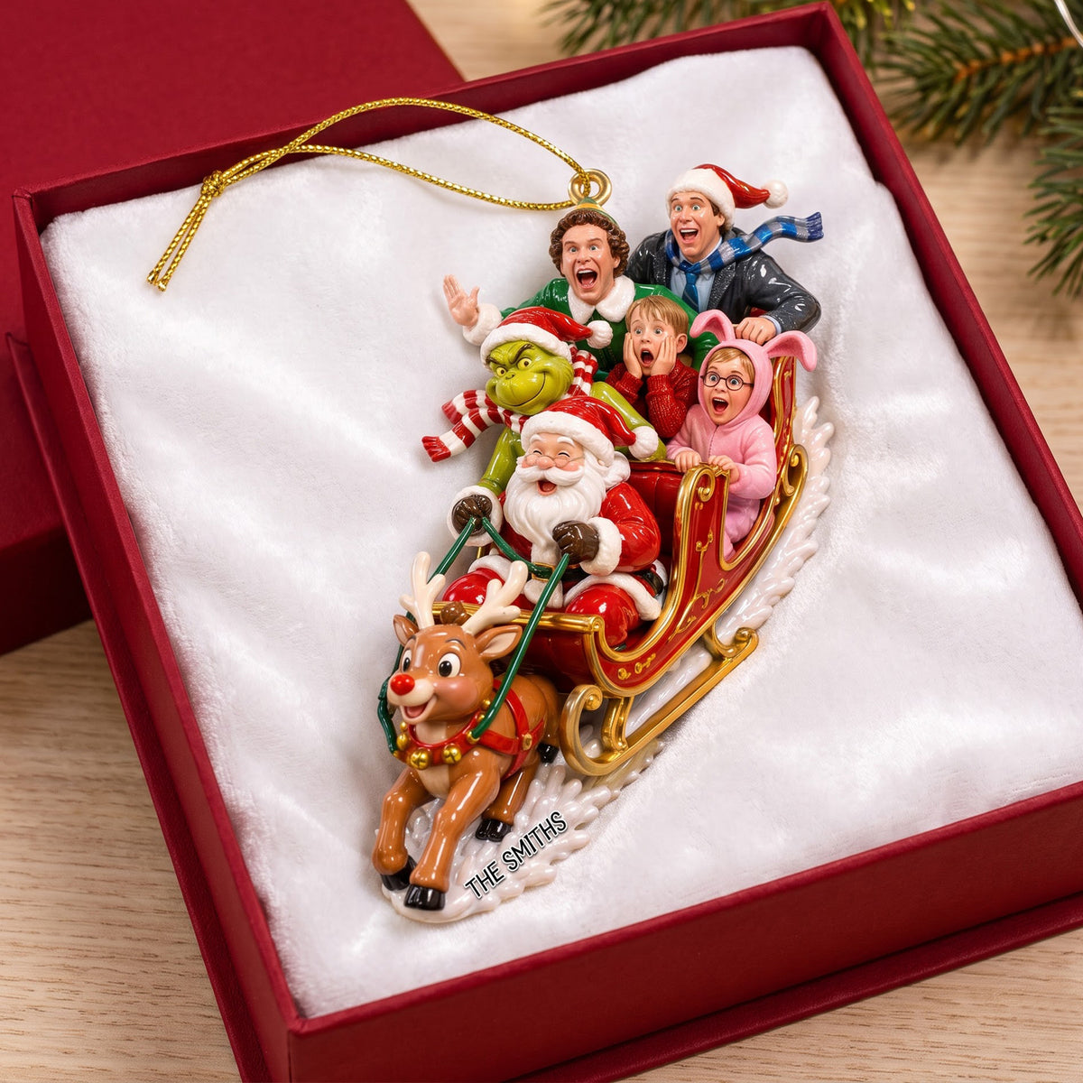 Fun Chaos Snow Slide Acrylic Ornament, Personalized Gifts 02qhqn290826
