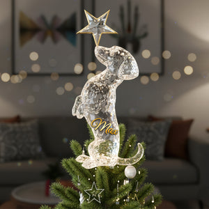 Graceful Dog Rearing Up With Star Tree Topper, Personalized Gifts For Dog Lovers 02qhqn211125-Homacus