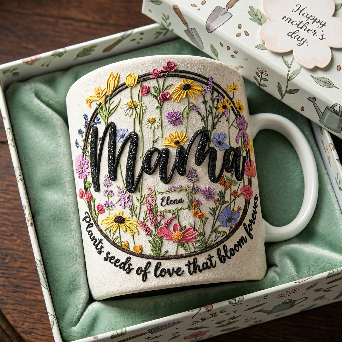 Blooming Love Mommy Coffee Mug - Personalized Gifts For Mom 04QHTA130426-Homacus