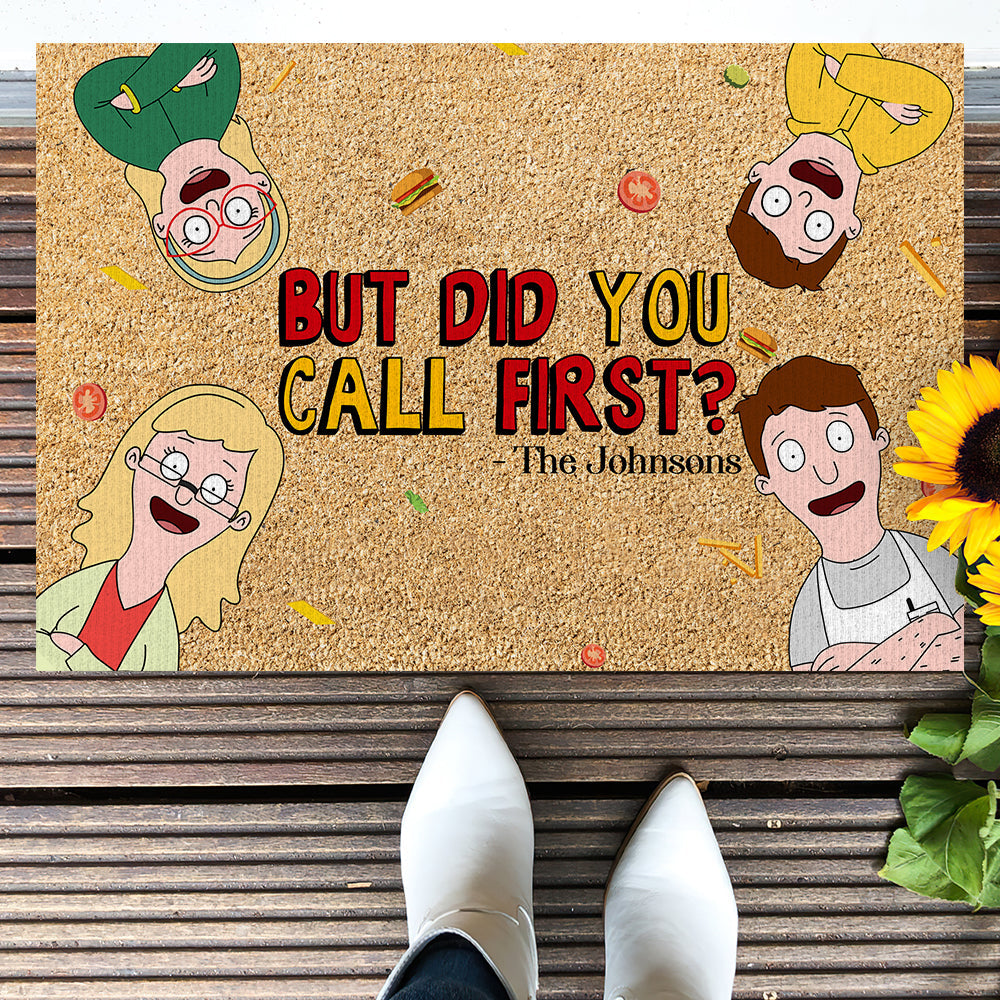 Personalized Gifts For Family Doormat Funny Cartoon Family 02NALU120225HG-Homacus
