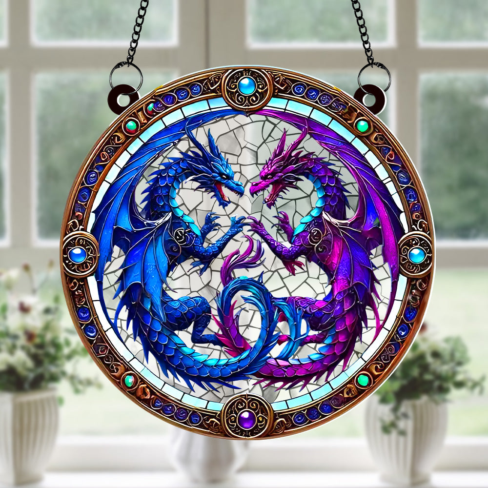 Personalized Gifts For Dragon Lovers Sun Catcher Ornament 02hutn210824-Homacus