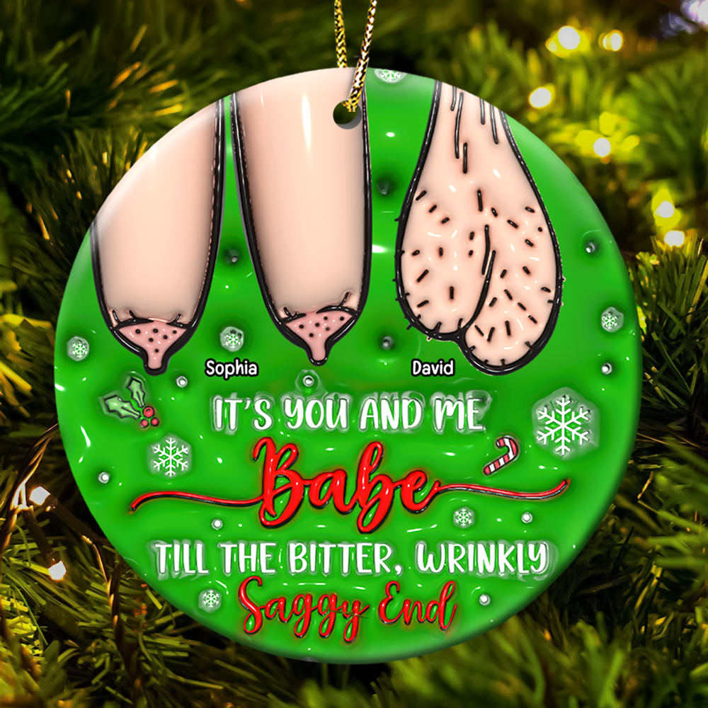 Naughty Couple Ornament - Personalized Gifts For Couple-Homacus