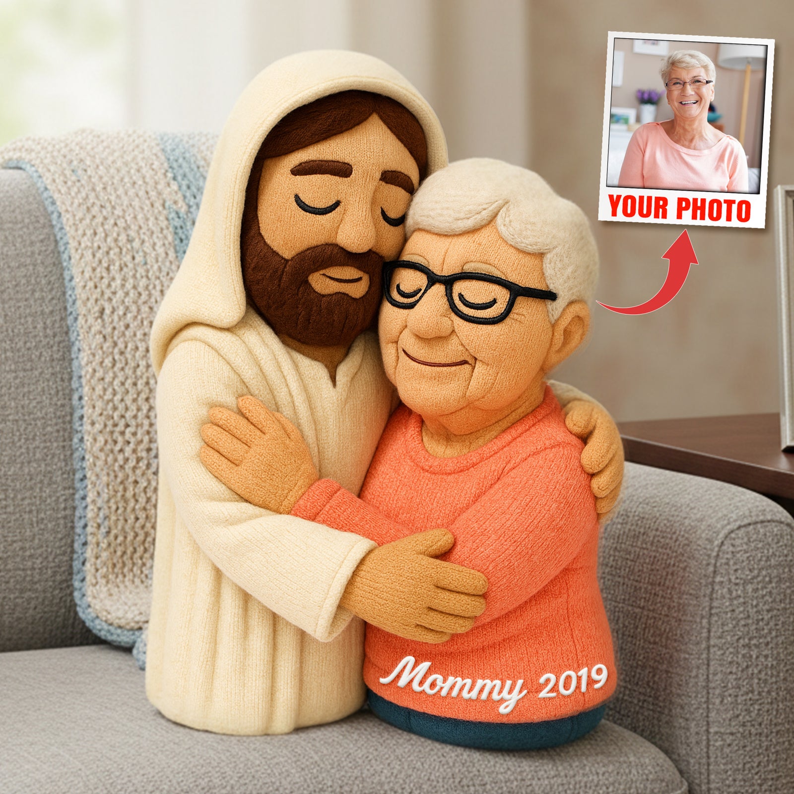 Jesus Heaven Pillow - Custom Photo Gifts For Memorial Christian Pillow 09HULU081225-Homacus