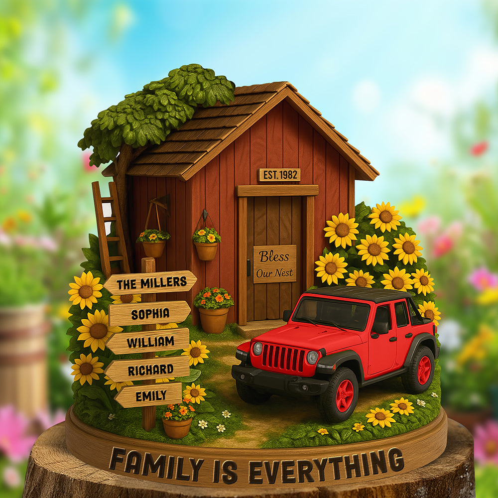 Off-road Car Family Acrylic Plaque - Personalized Gifts For Family 01NAQN260525-Homacus