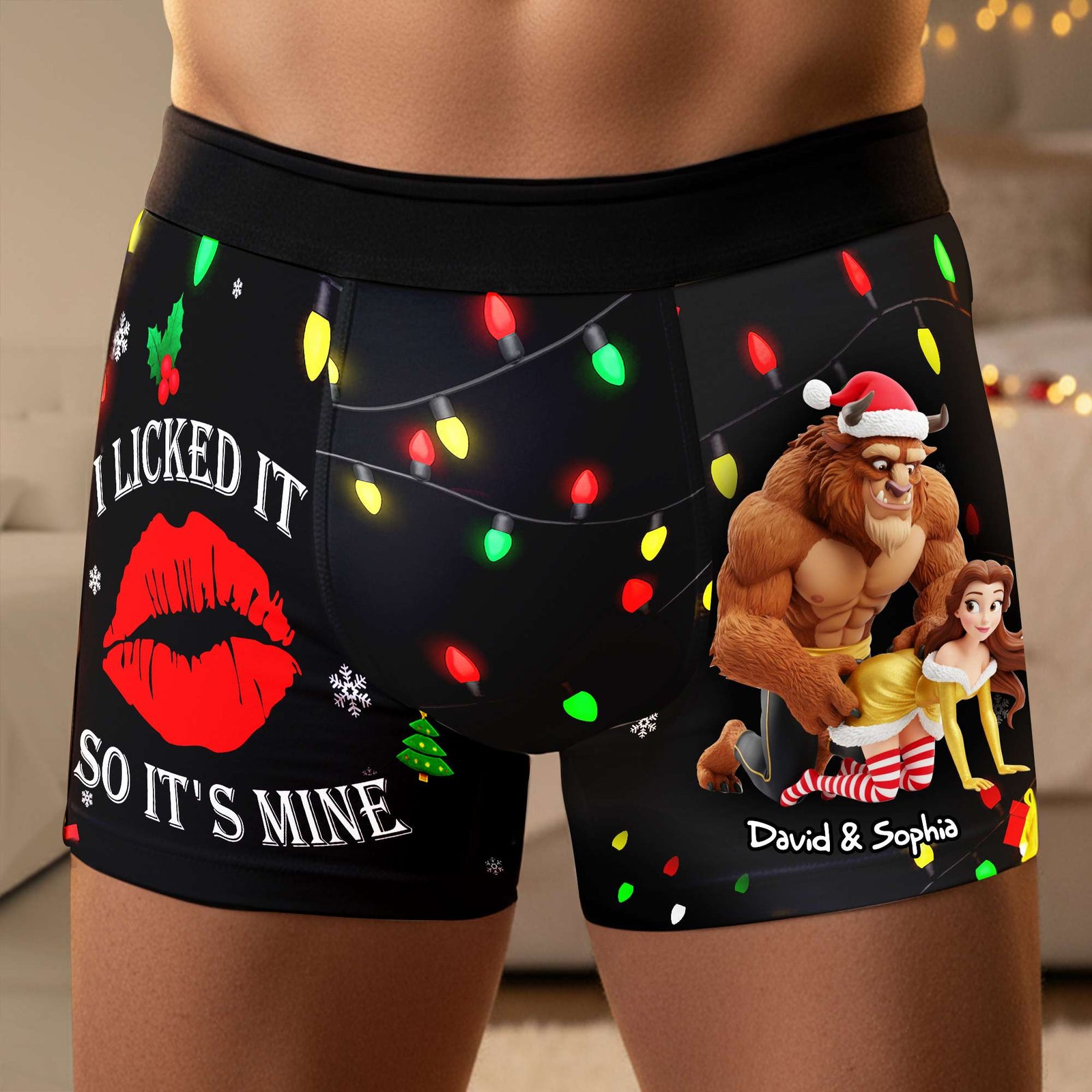 Fun-Loving Couples Christmas Boxers - Personalized Gifts For Him 05NALU160925-Homacus