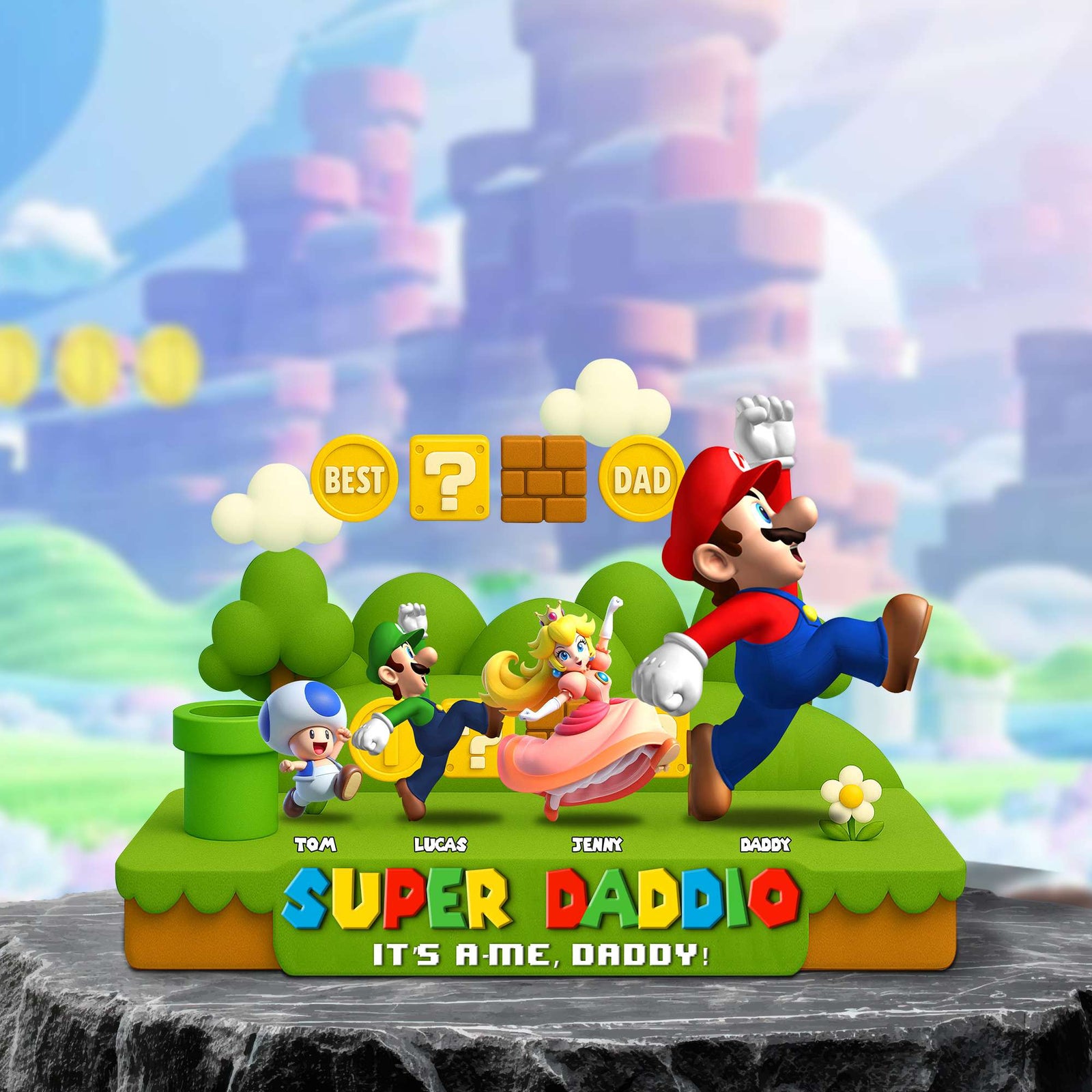 Super Daddio Acrylic Plaque Personalized Gifts For Dad 01OHTN030525-Homacus