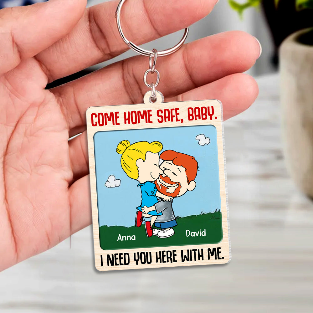 Personalized Gifts For Couple Keychain 03ohtn060125hg I Need You Here With Me-Homacus