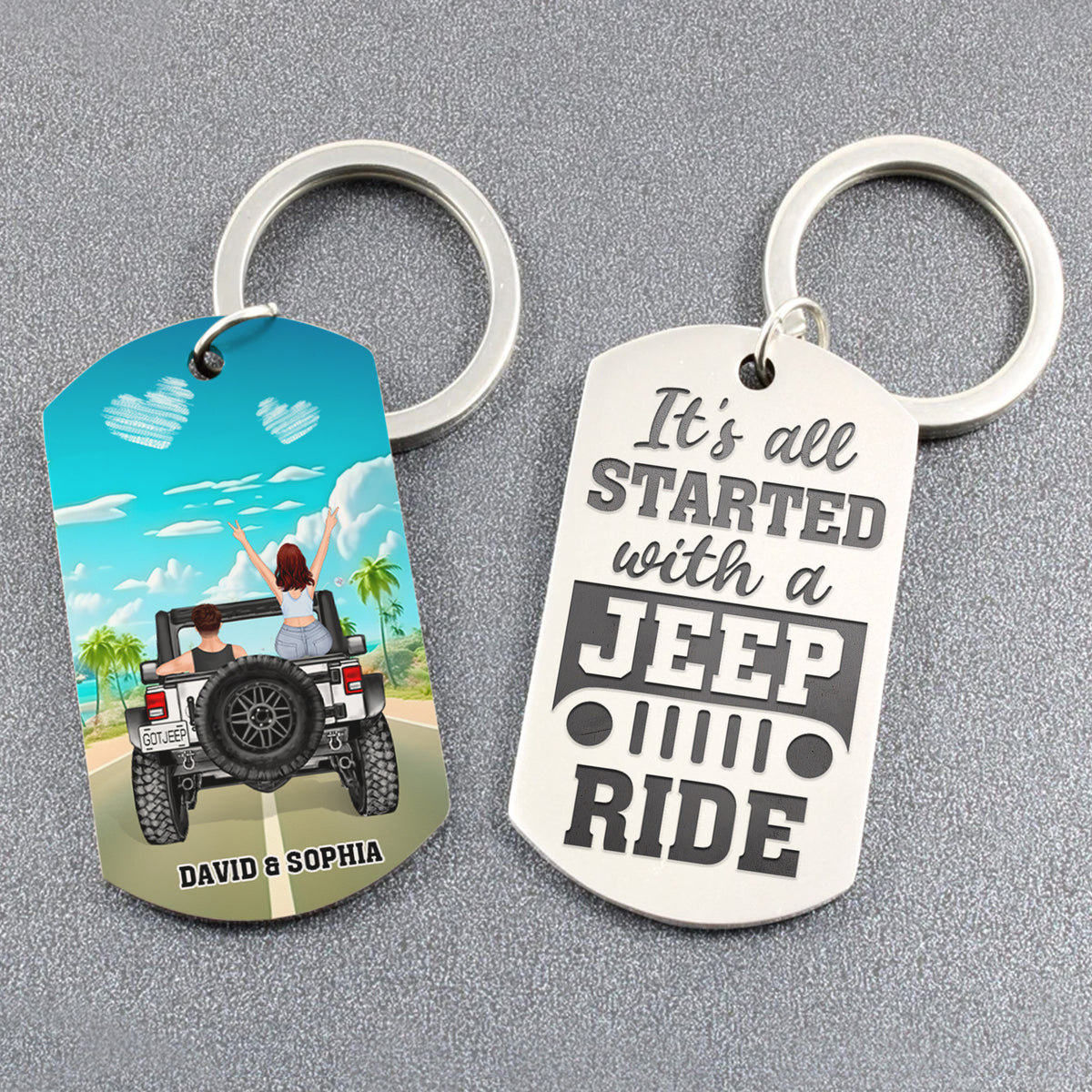 Personalized Gifts For Off Road Couple Keychain 04TOPU120642TM-Homacus