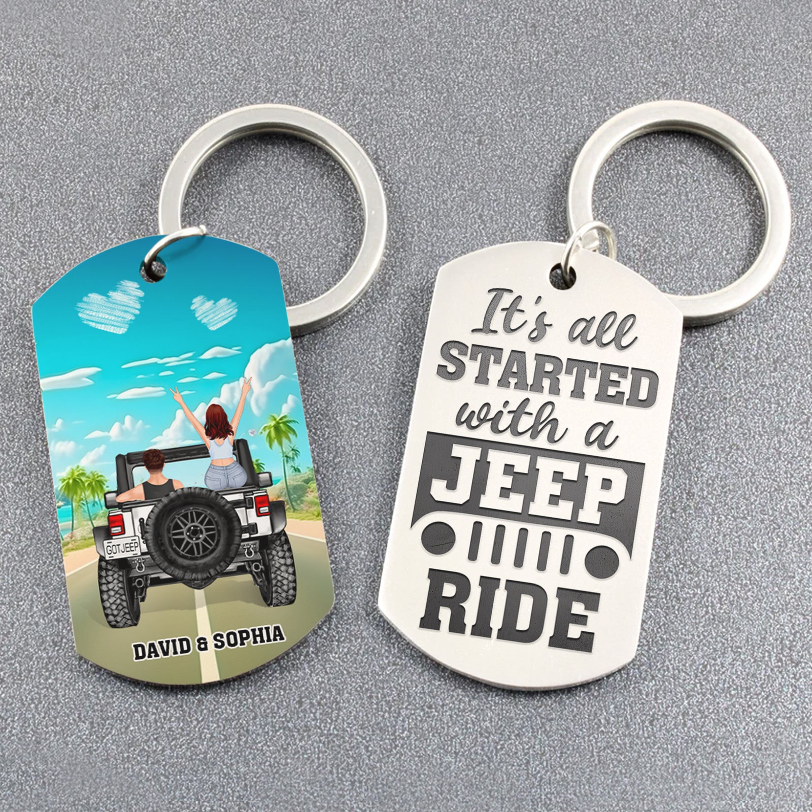 Personalized Gifts For Off Road Couple Keychain 04TOPU120642TM-Homacus