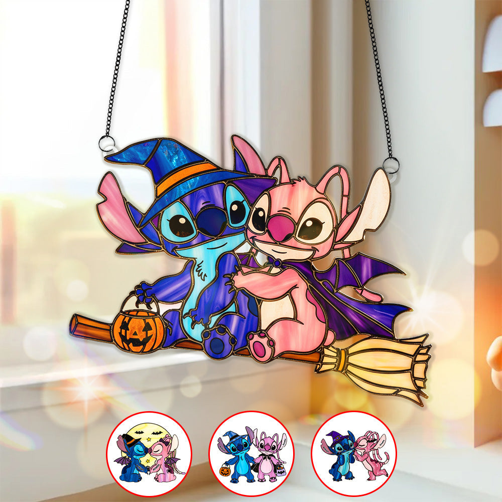 Halloween Couple Suncatcher - Personalized Gifts For Couple 01pgmg050825-Homacus