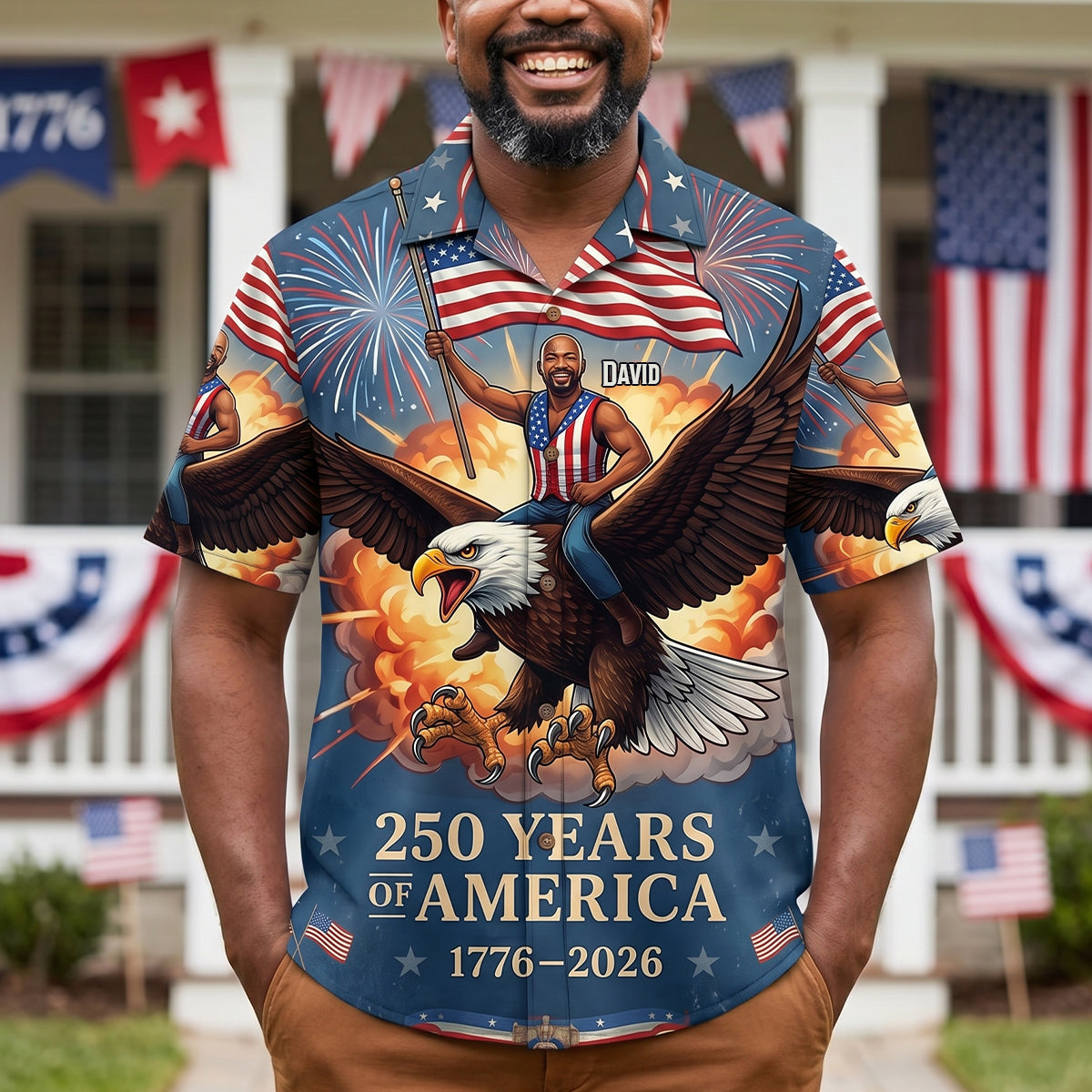 Custom Photo Free Ride With American Eagle Hawaiian Shirt, Personalized Gifts For Patriots 04qhtn300526-Homacus