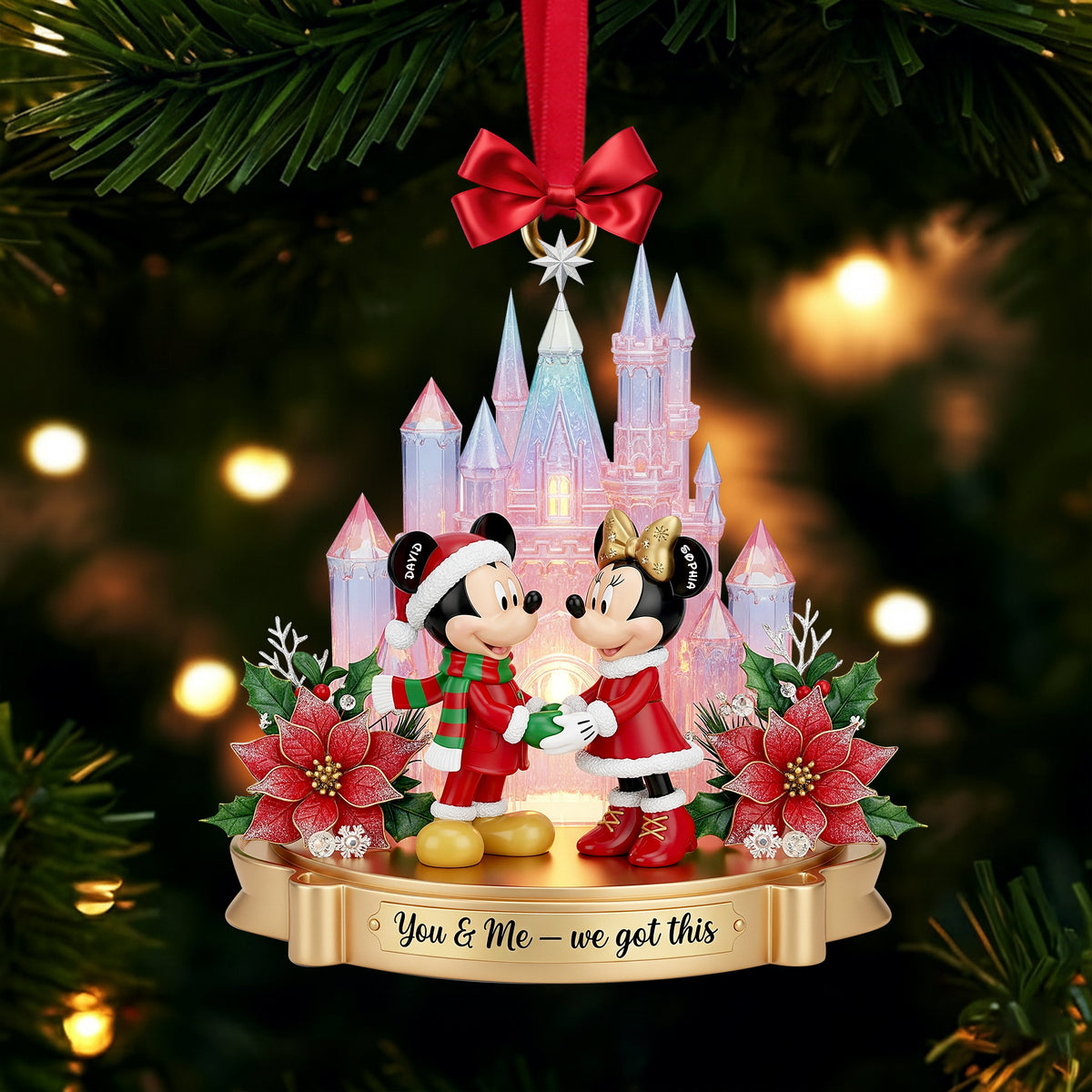 Fairytale Castle Couple Ornament - Personalized Funny Gifts For Couple 01PGLU181025-Homacus