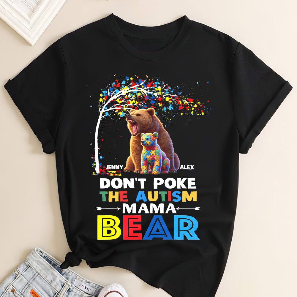 Personalized Christmas Gifts For Mom Shirt Autism Mama Bear 01OHMH070325-Homacus